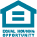 Fair housing logo in blue