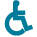 handicap logo in blue.