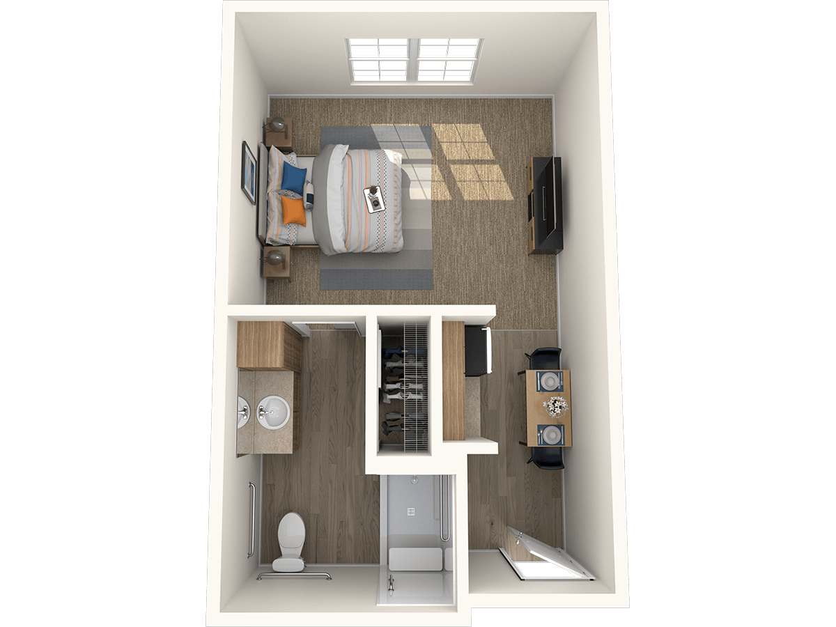 The Beacon, a 328 square foot Memory Care Suite