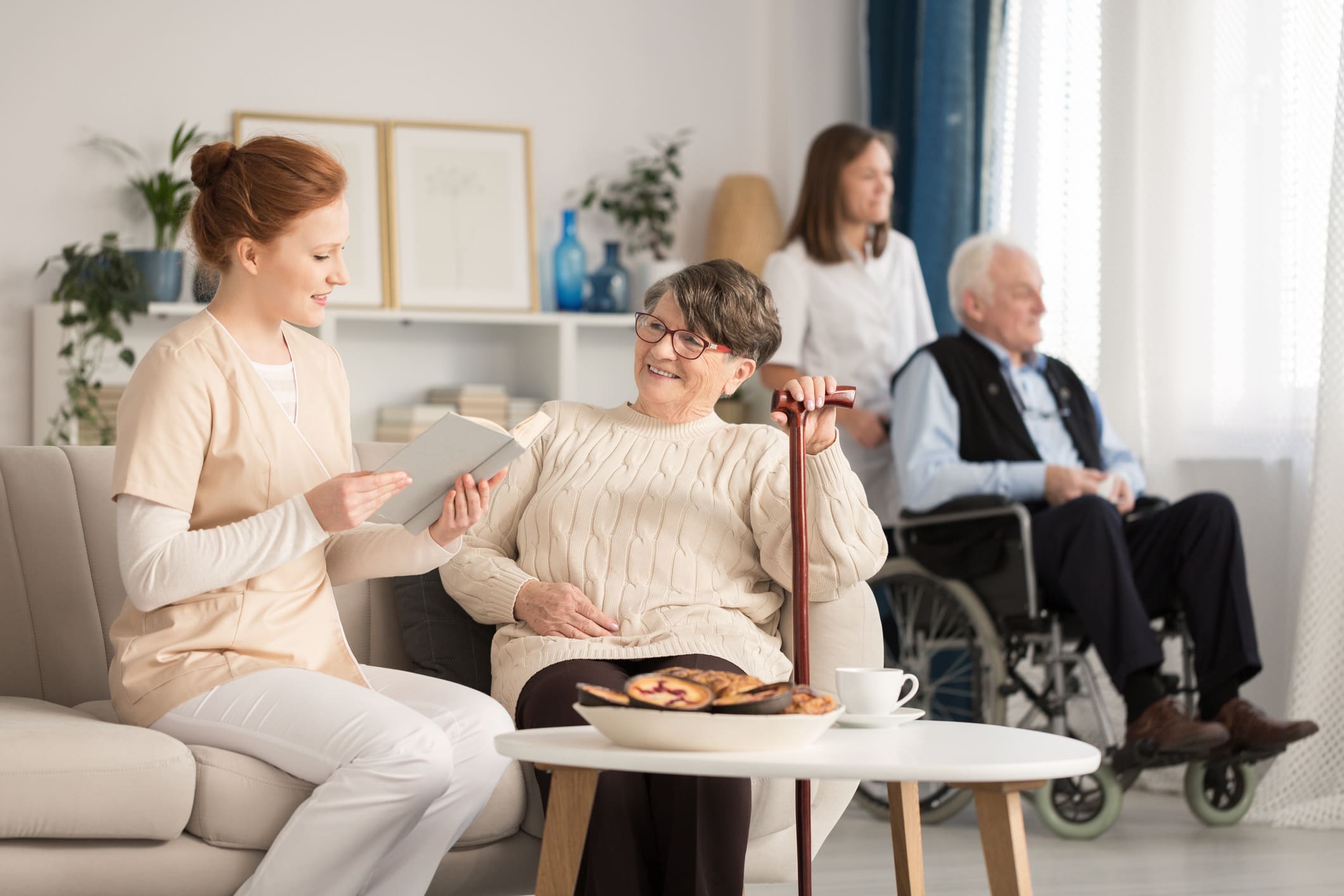 senior in respite care to minimize spouse caregiver burnout